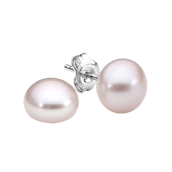 SS Pink Pearl Stud Earrings