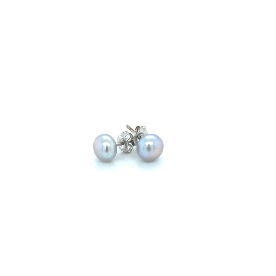 SS Grey Freshwater Pearl Studs
