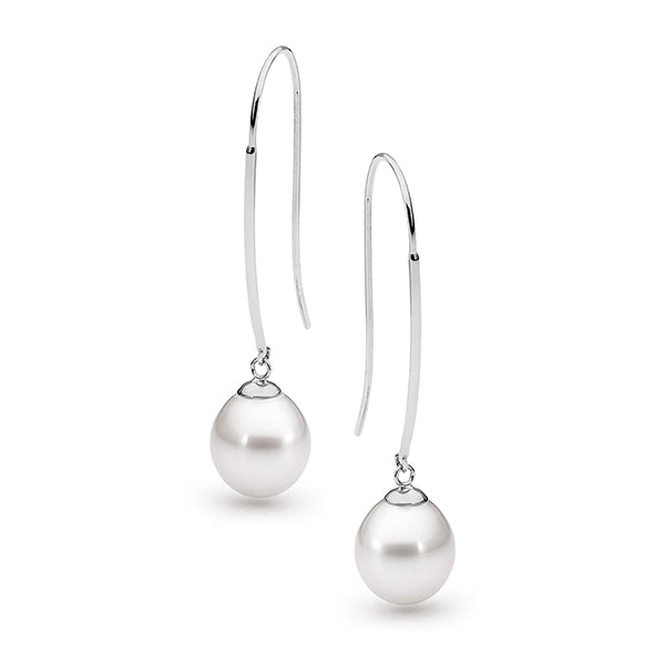 SS Pearl Hook Earrings