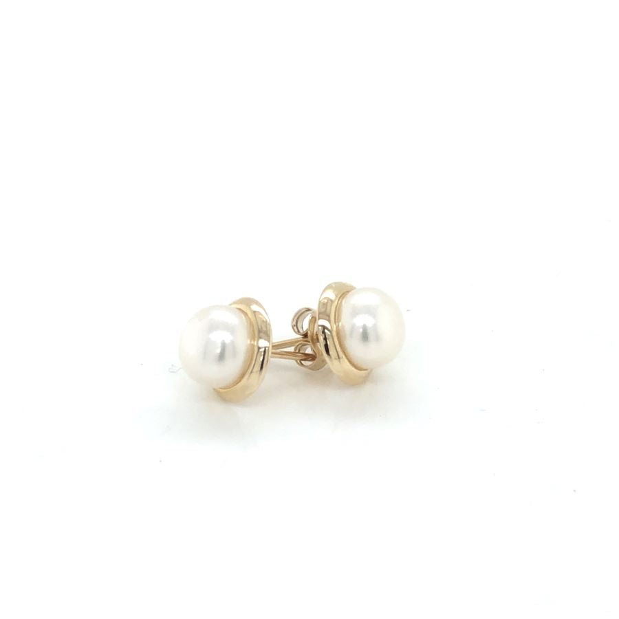 9ct YG Pearl Earring