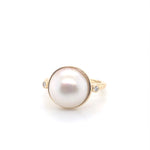 9ct Pearl & Diamond Ring
