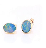4ct YG Opal Earring