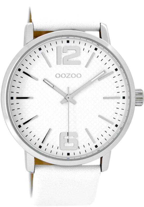 OOZOO Silver/White Watch - C8930B