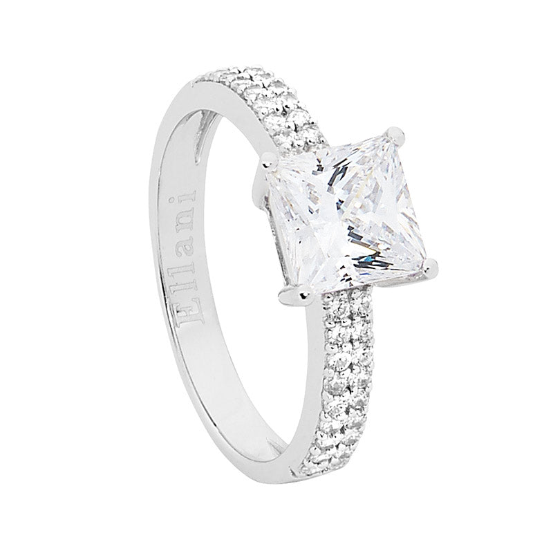 STERLING SILVER CUBIC ZIRCONIA RING