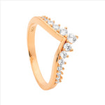 SS RG Plated CZ Ring