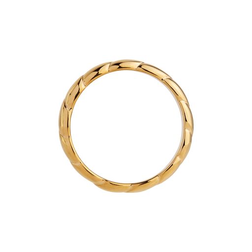 SS Yellow Gold Plated Twist Ring