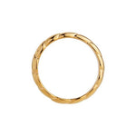 SS Yellow Gold Plated Twist Ring