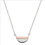 Sterling Silver & Rose Gold Plate Pendant & Chain