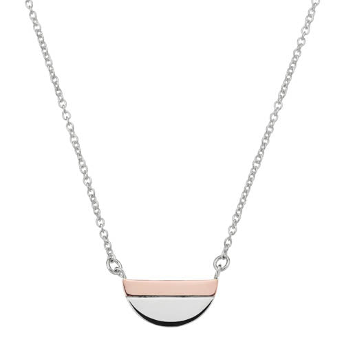 Sterling Silver & Rose Gold Plate Pendant & Chain