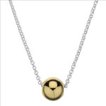 Sterling Silver Yellow Gold Plated Ball Slider & Chain