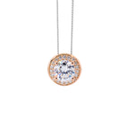 SS and RG plated CZ Pendant