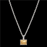 Sterling Silver Yellow Gold Plate Elephant Pendant & Chain