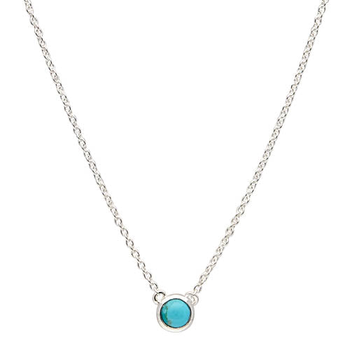Sterling Silver Turquoise Pendant & Chain