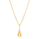 SS Yellow Gold PlatedTear Drop Pend/Necklace