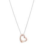 SS Rose Gold Plated Heart Pendant & Chain