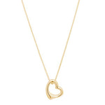 SS Yellow Gold Plated Heart Pendant & Chain