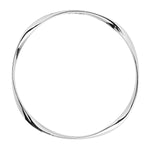 Sterling Silver Solid Ribbon Bangle 65mm