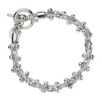 Silver spratling bracelet 19cm with t-bar