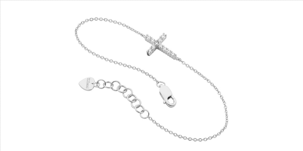 Sterling Silver Cross Bracelet