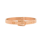 Stainless Steel Rose Gold Plated Buckle Bangle