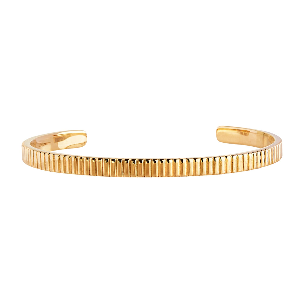 SS YG Plated Cuff Bracelet