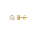 SS CZ Gold Plated Studs