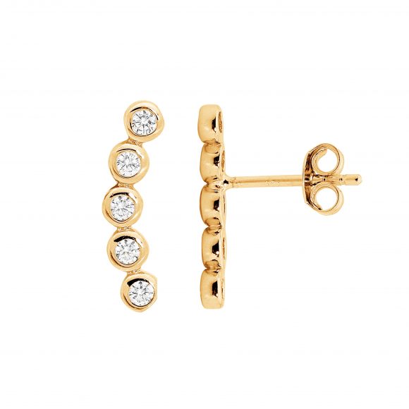 SS CZ Gold Plated Studs