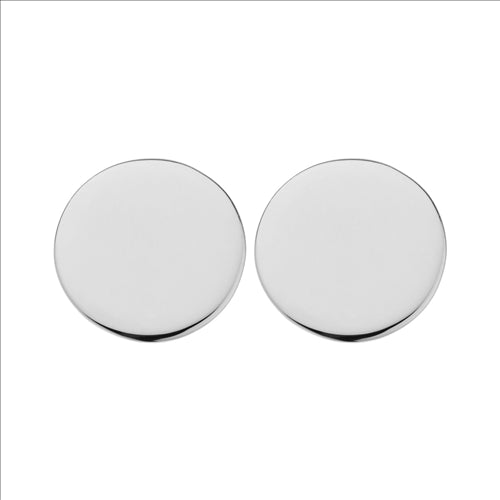 Sterling Silver Flat Disc Earrings