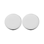 Sterling Silver Flat Disc Earrings