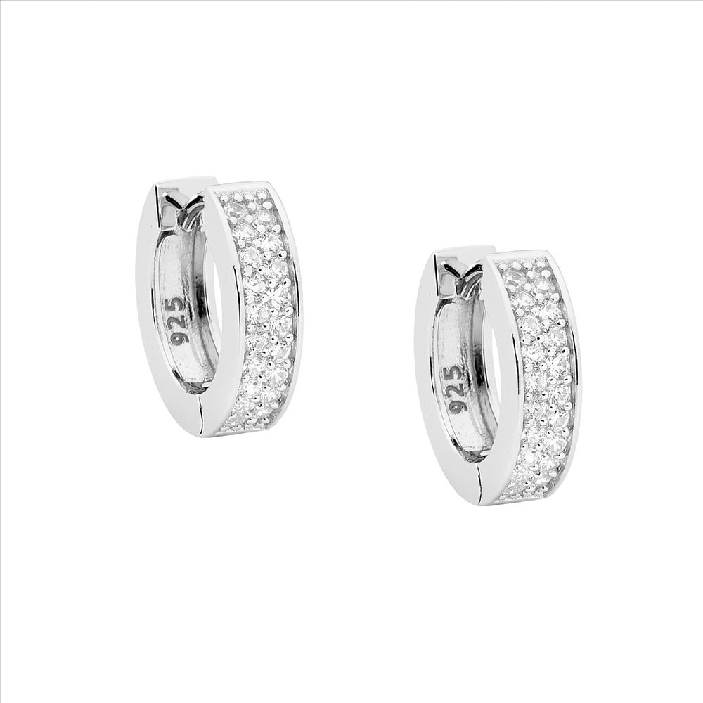 SS CZ Hoop Earring