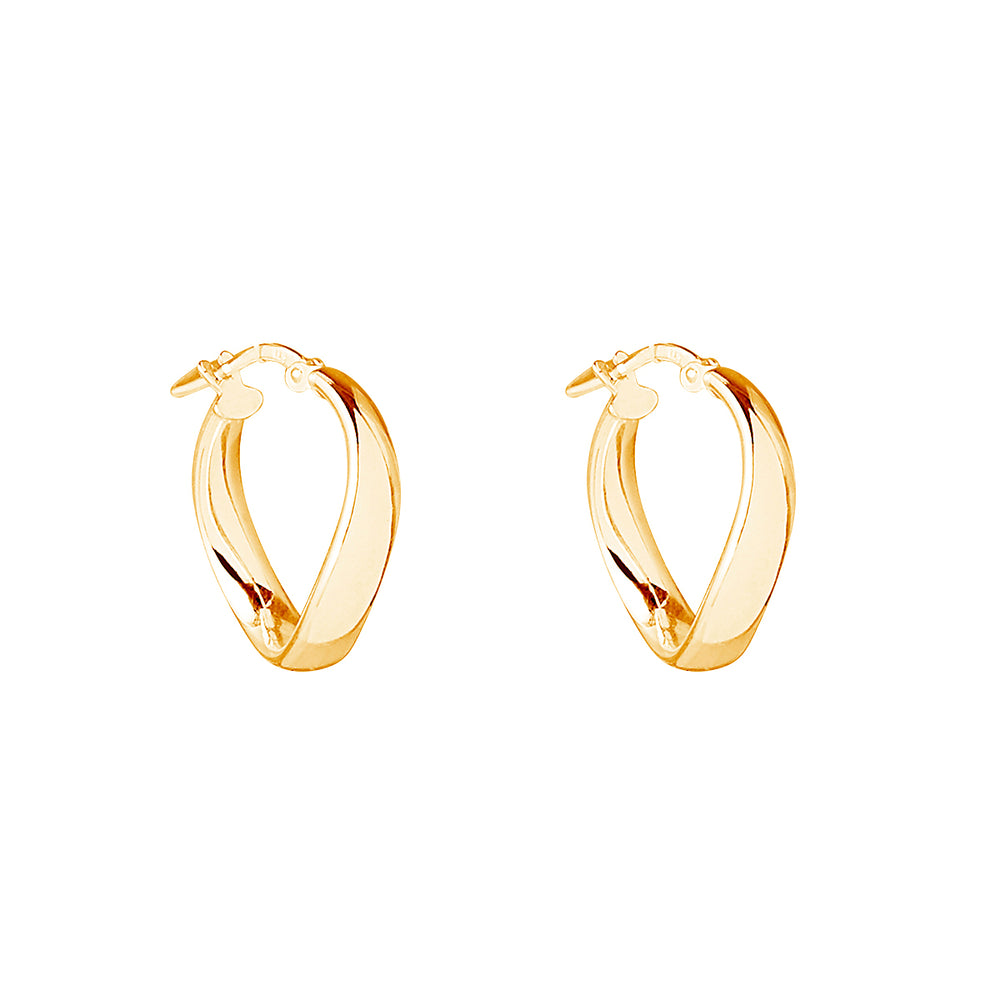 SS Yellow Gold Plated Hoop Earring