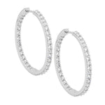 SS Cubic Zirconia Hoop Earrings