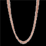 Sterling Silver 7-Strand, Rose Gold Plated Necklace
