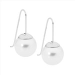 Stainless Steel Drop Earrings Shell Pearl