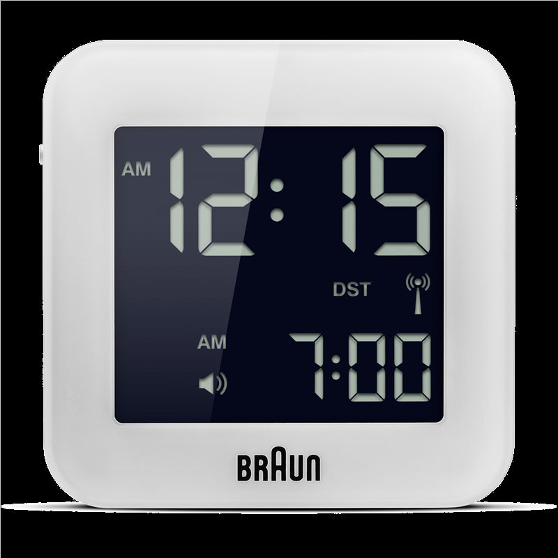 Braun LCD Alarm Clock White